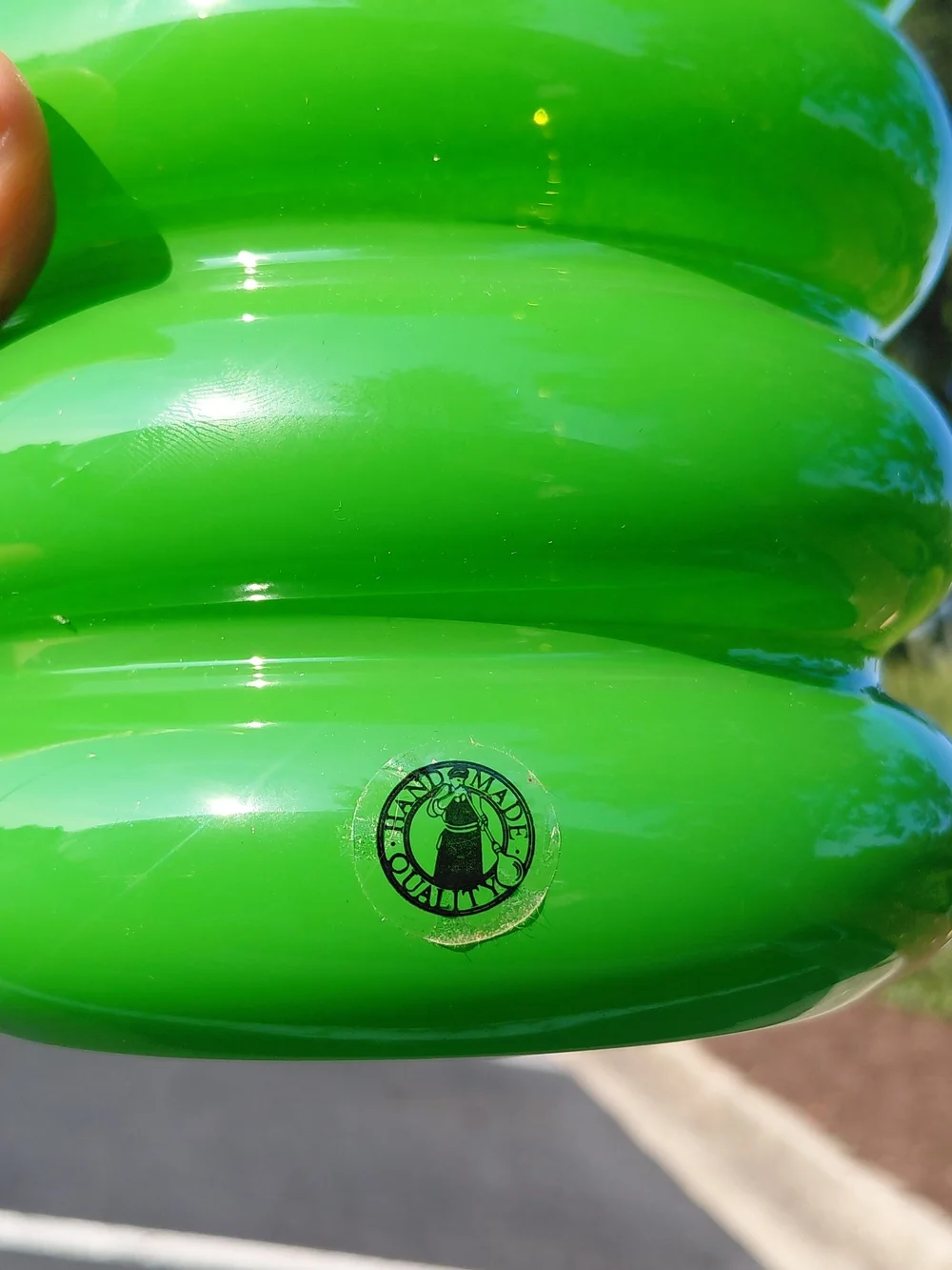 IKEA Green Ribbed  Vintage Limited Edition IKEA Solstrale Green Glass Vase